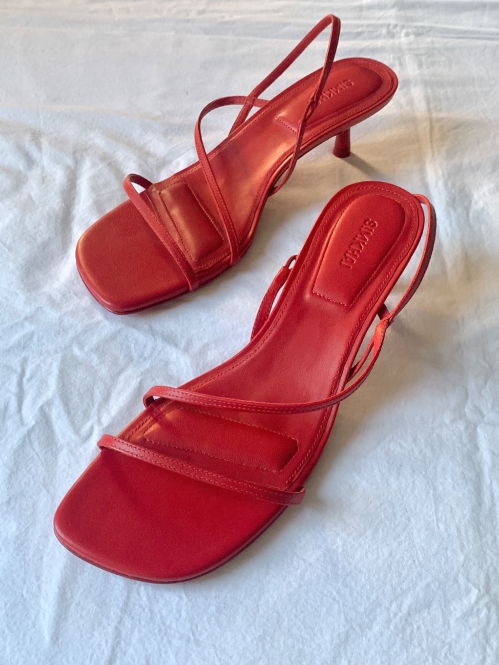SIMKHAI Cedonia Strappy Kitten Heel Sandals Rose US7 NWT